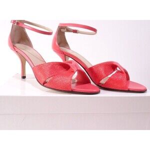 Theory Women's Twist Leather Woven Ankle Strap Sandals Sz 37 NIB 498